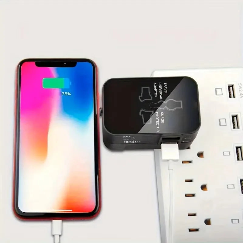 Universal Travel AC Power Adapter with Dual USB | Passport Gadgets