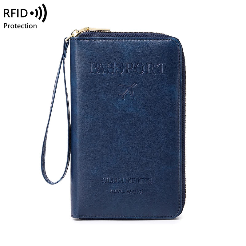 RFID Blocking Passport Holder Travel Wallet