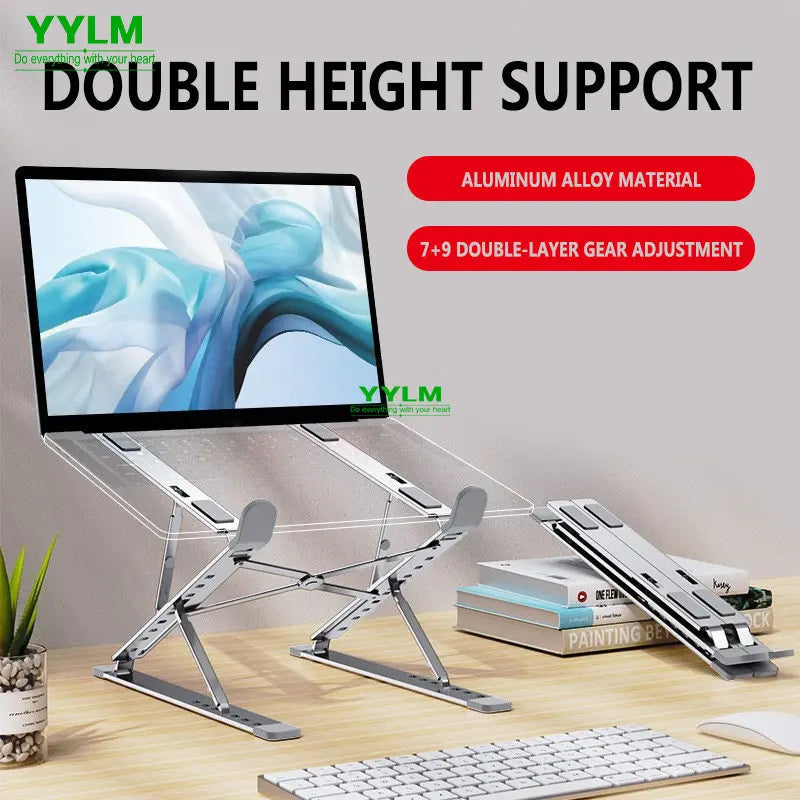 Adjustable Aluminum Laptop Stand Cooling Foldable | Passport Gadgets