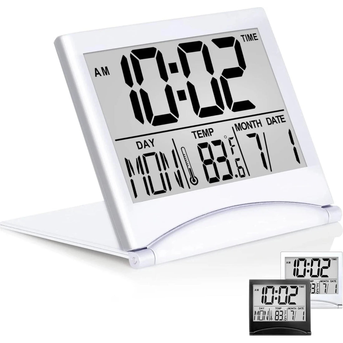 Folding LCD Digital Travel Alarm Clock | Passport Gadgets