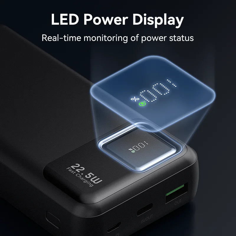 20000mAh 22.5W Fast Charging Power Bank with Digital Display