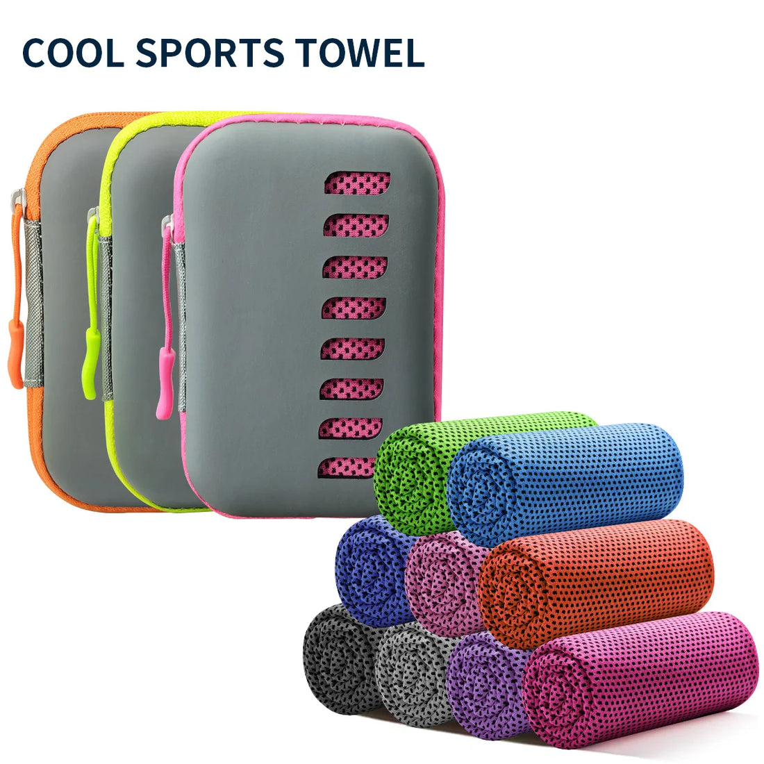 Cooling Towel with EVA Case for Travel Sports | Passport Gadgets